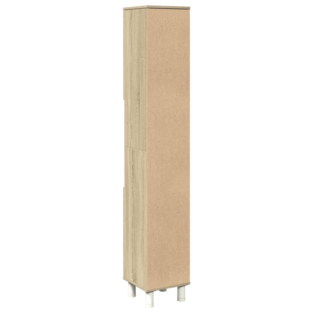 Badezimmerschrank Weiß 30x30x179 cm Holzwerkstoff