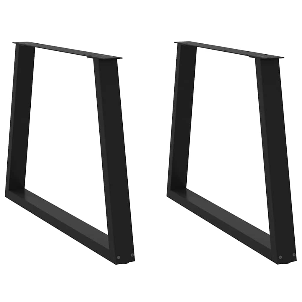 Couchtischbeine V-Form 2 Stück Schwarz 30x(30-31,3) cm Stahl