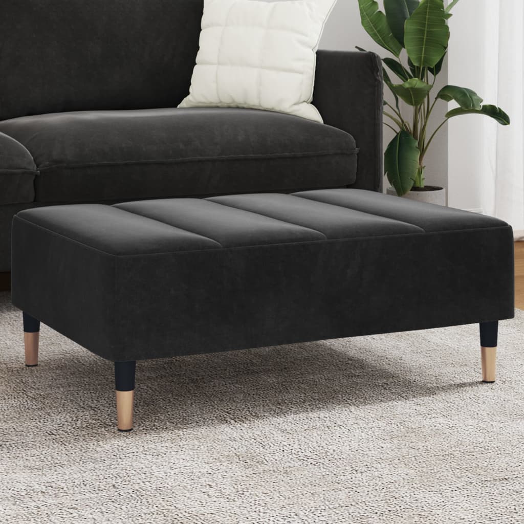 Fußhocker Hellgrau 77x55x31 cm Samt