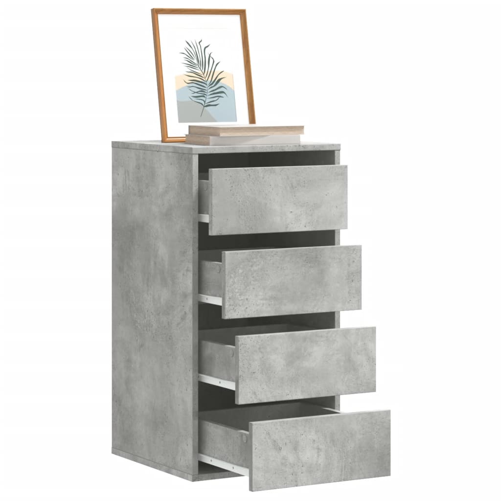 Schubladenschrank Schwarz Eichen-Optik 41 x 40 x 58 cm