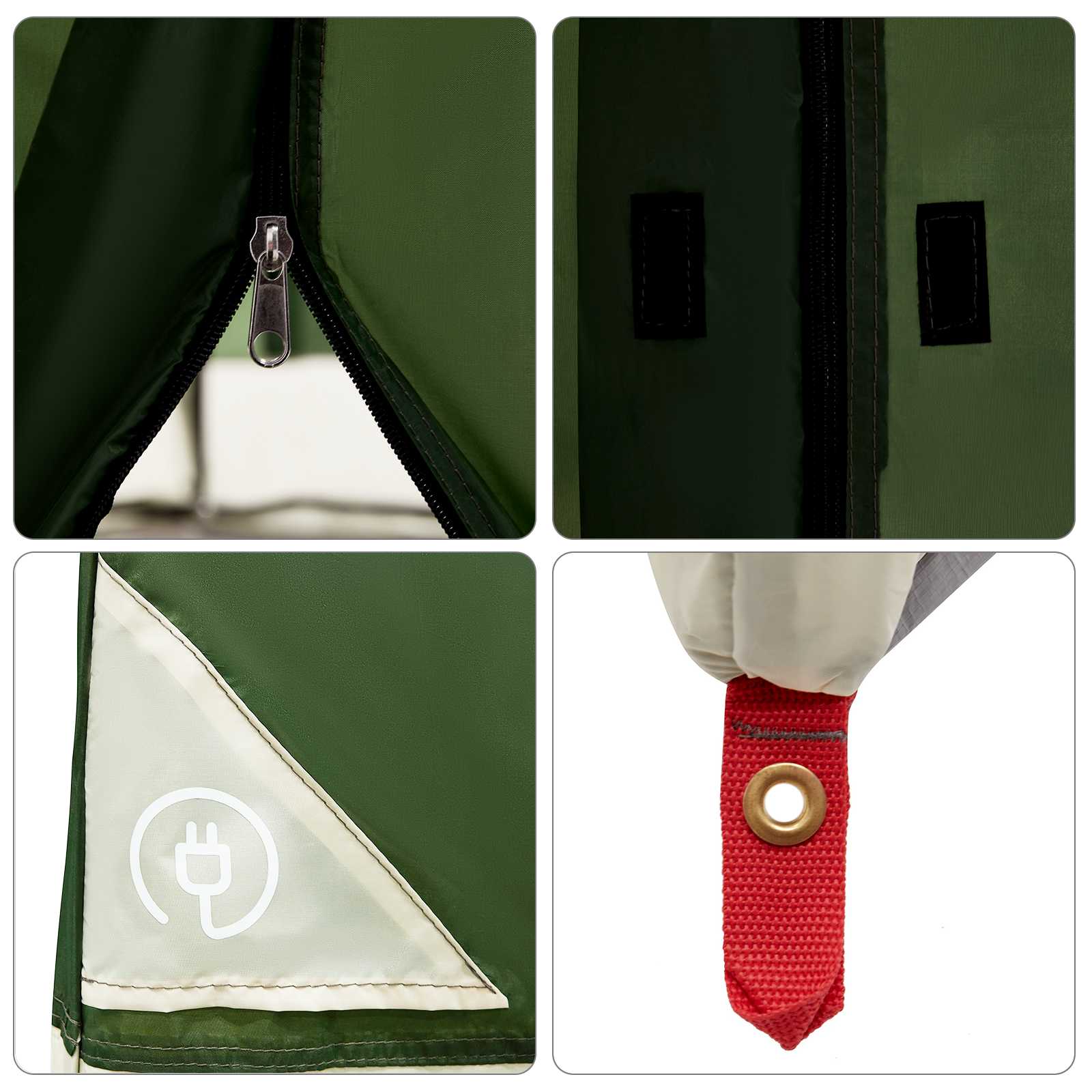 Camping-Zelt-Set mit Dach 2 pcs Blau Taffeta und Stoff