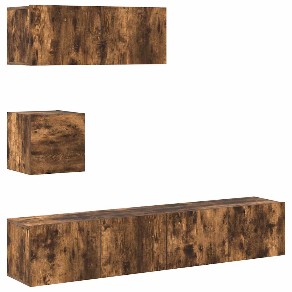 4-tlg. TV-Schrank-Set Sonoma-Eiche Holzwerkstoff