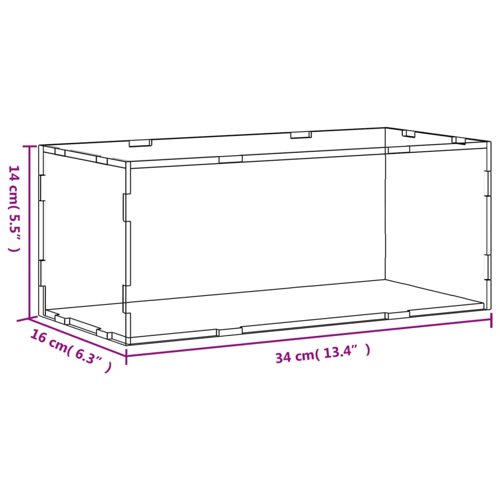 Displaybox Transparent 14x14x22 cm Acryl