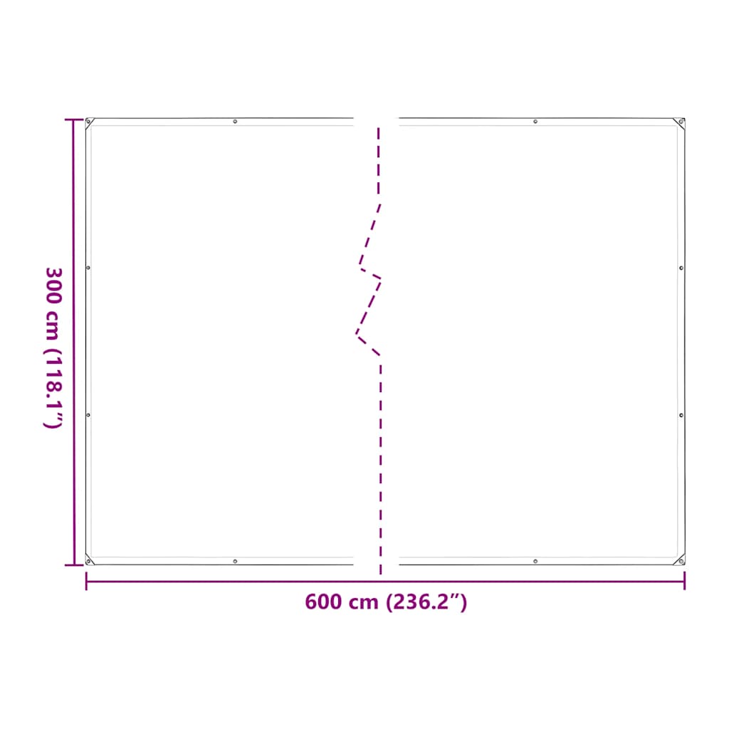 Pflanzenabdeckung mit Ösen 1x3 m Polyethylen