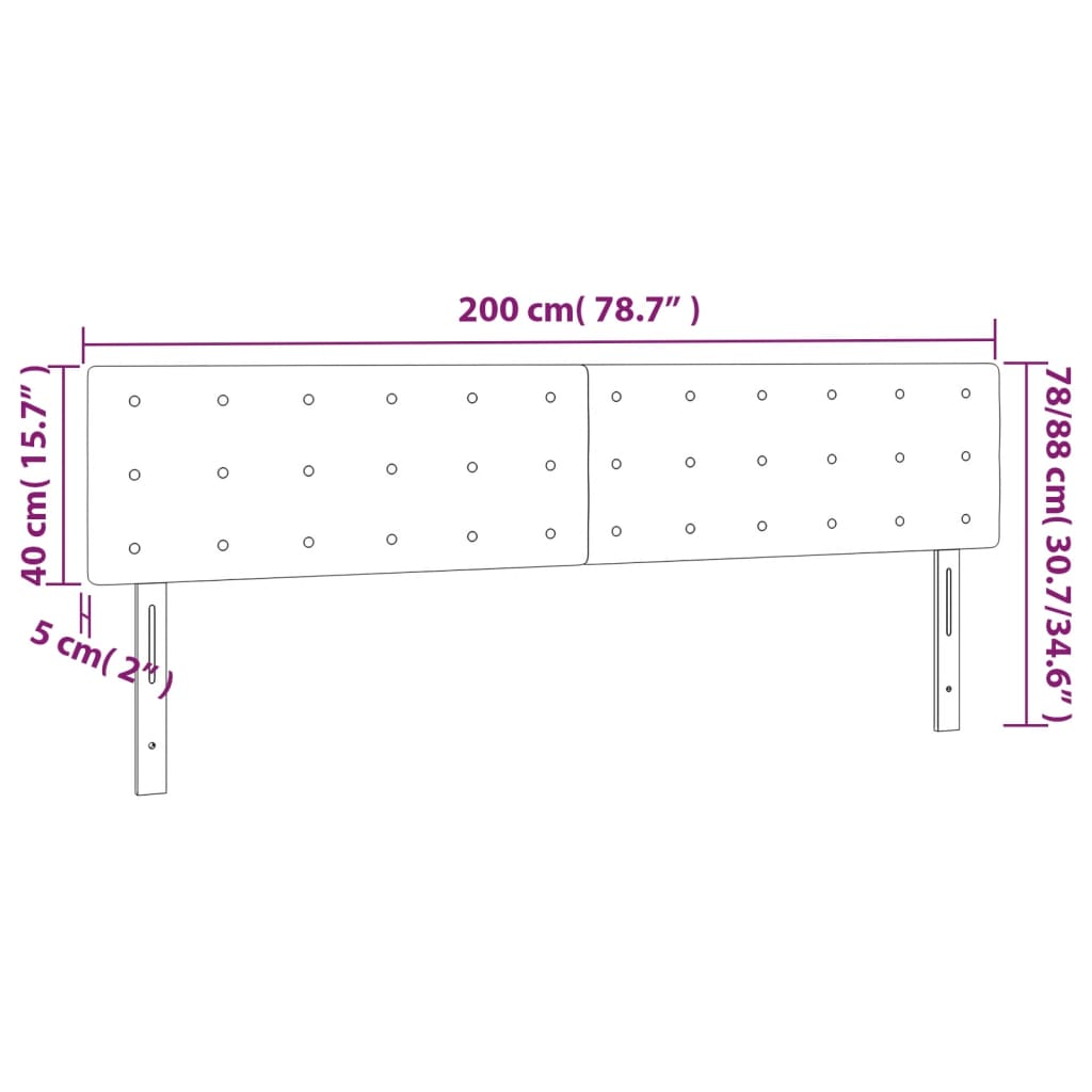 Kopfteil Hellgrau 80x5x118/128 cm Samt