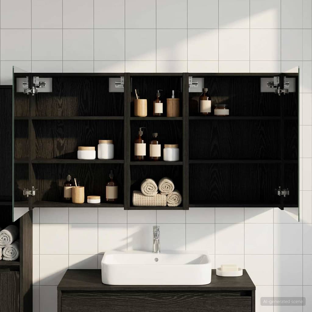 Badezimmerschrank-Set 3 pcs 80 x 10,5 x 50 cm Holzwerkstoff
