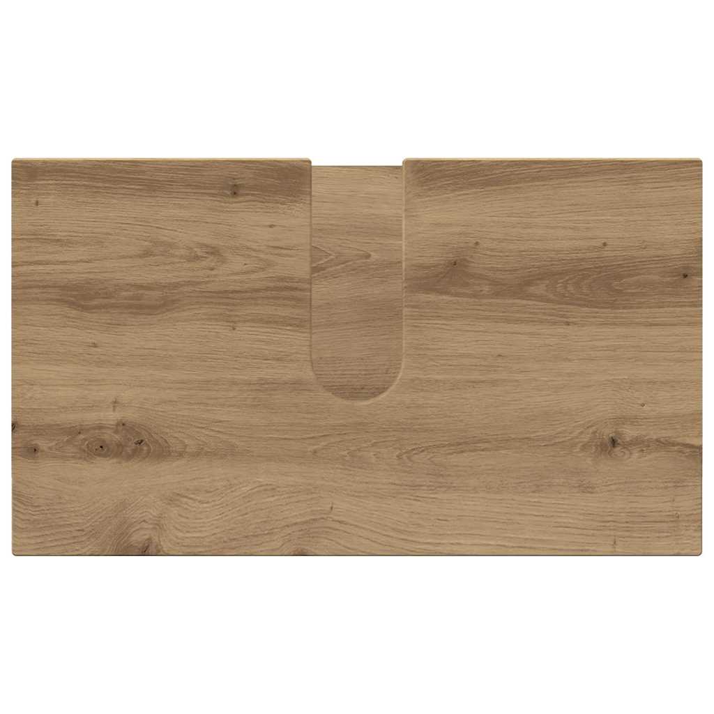 Badezimmermöbel-Set mit Tür 4 pcs Weiß Holzwerkstoff & Metall