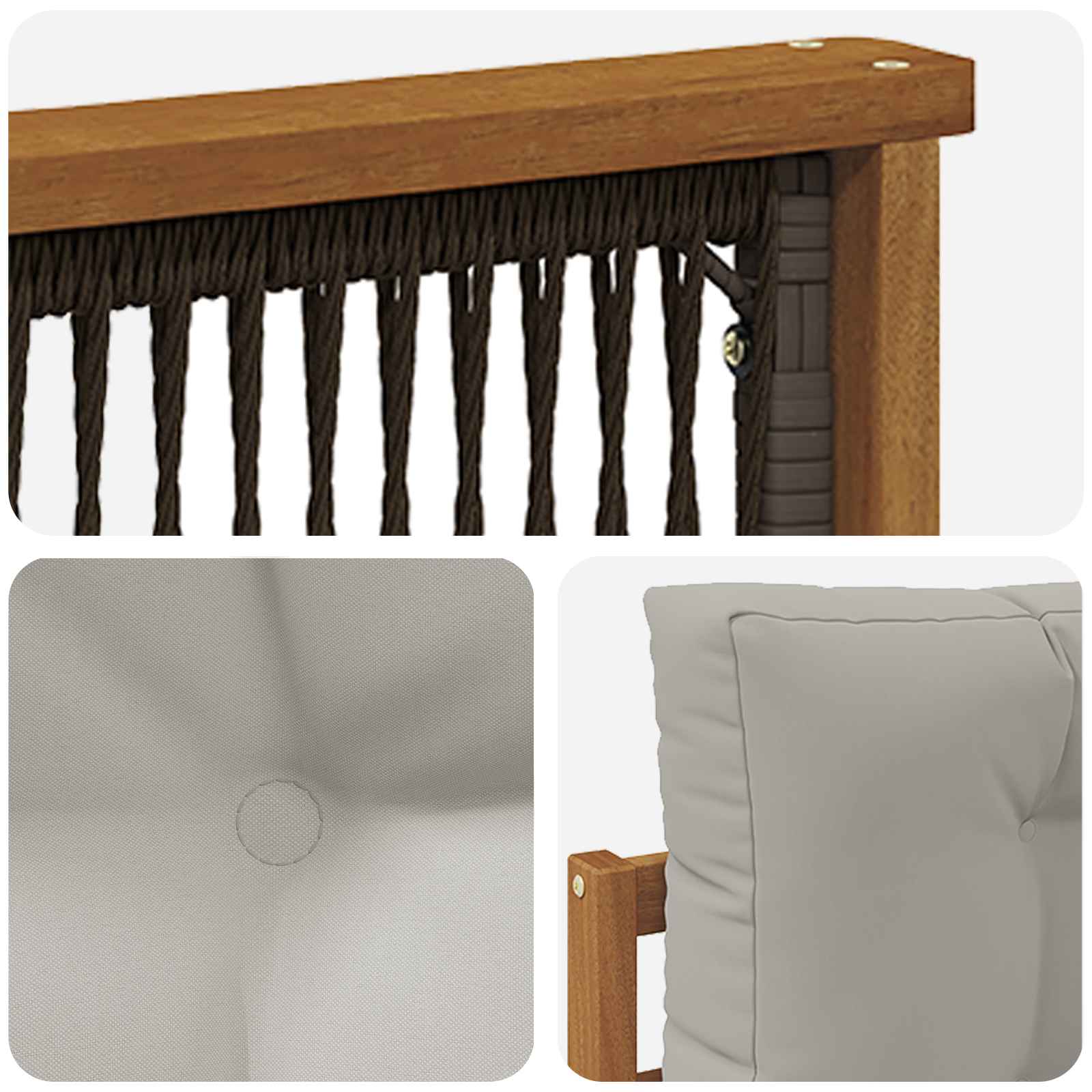 2 Stück Outdoor-Sofa Natur