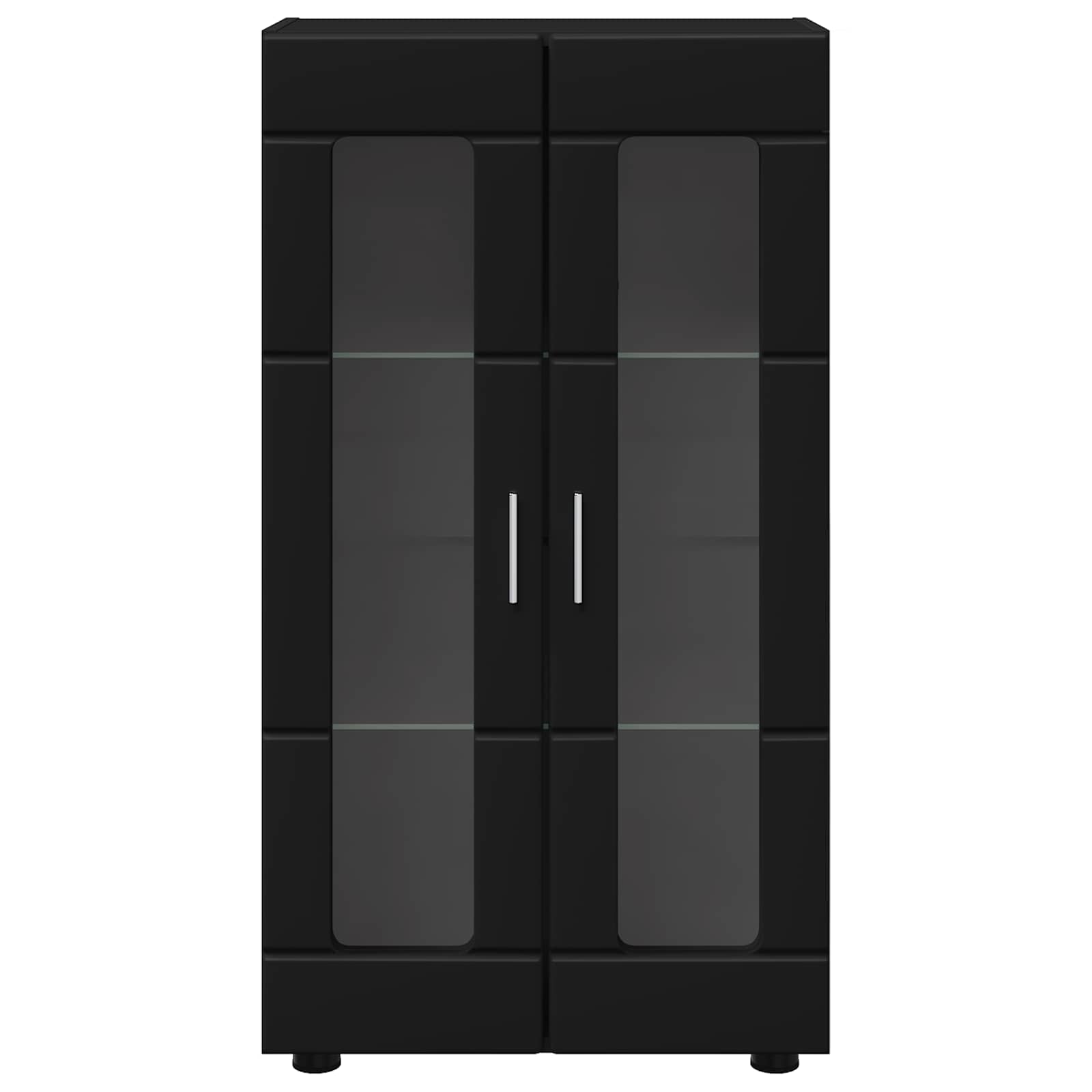 Highboard mit Regal FLORIN Weiß 60 x 35 x 182 cm Holzwerkstoff