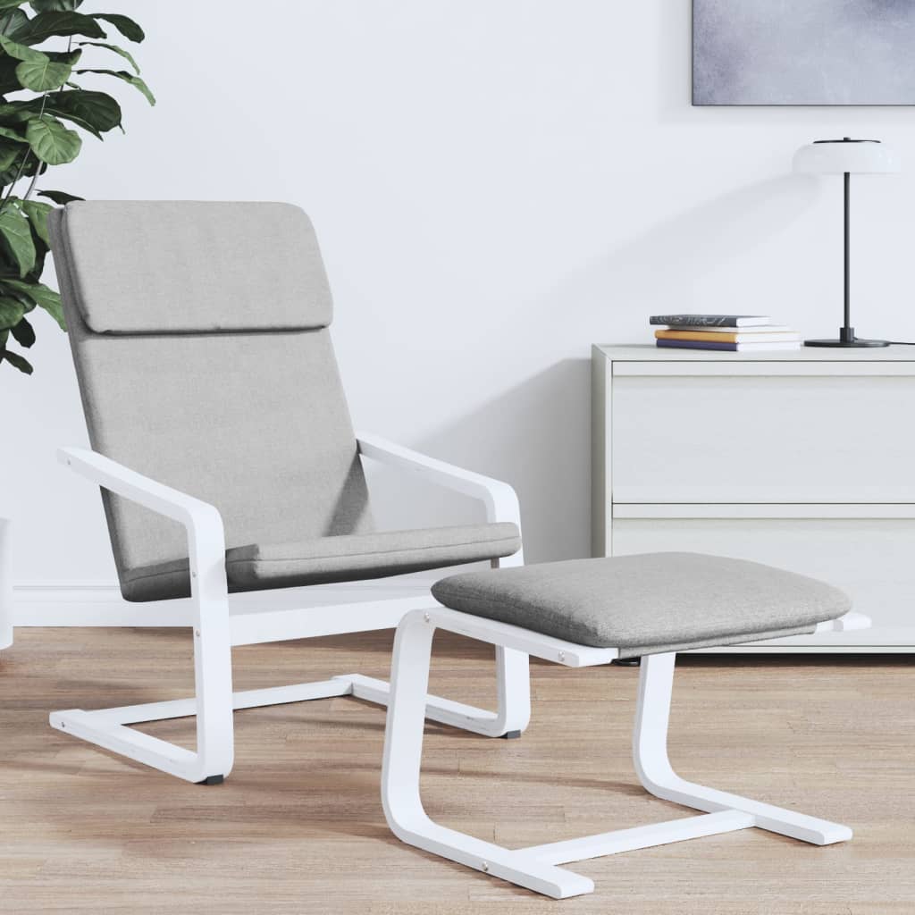 Fußhocker Creme 51x41x40 cm Stoff