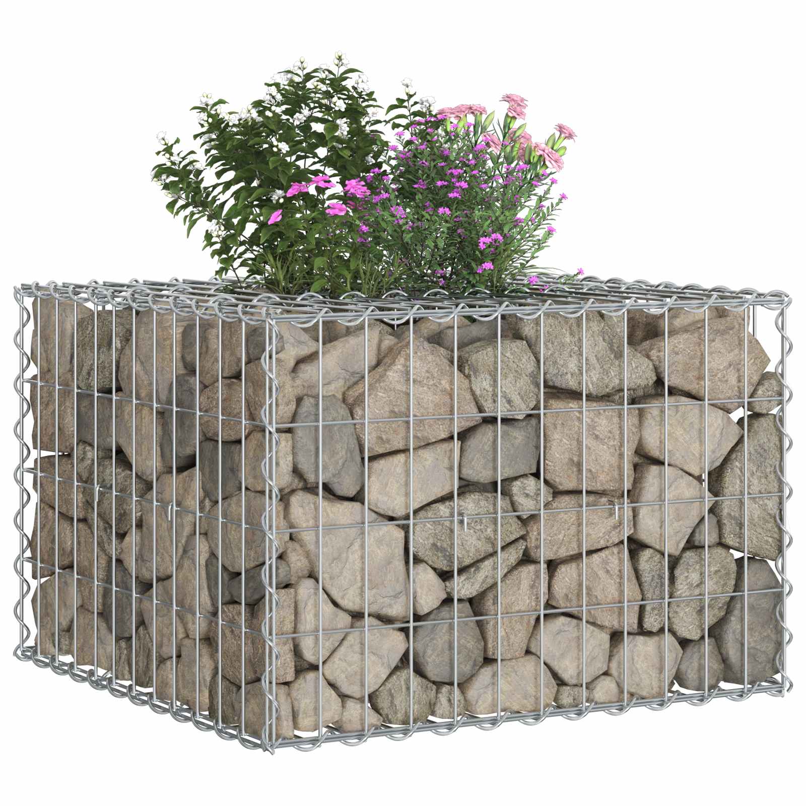 Gabionen Hochbeet Silber