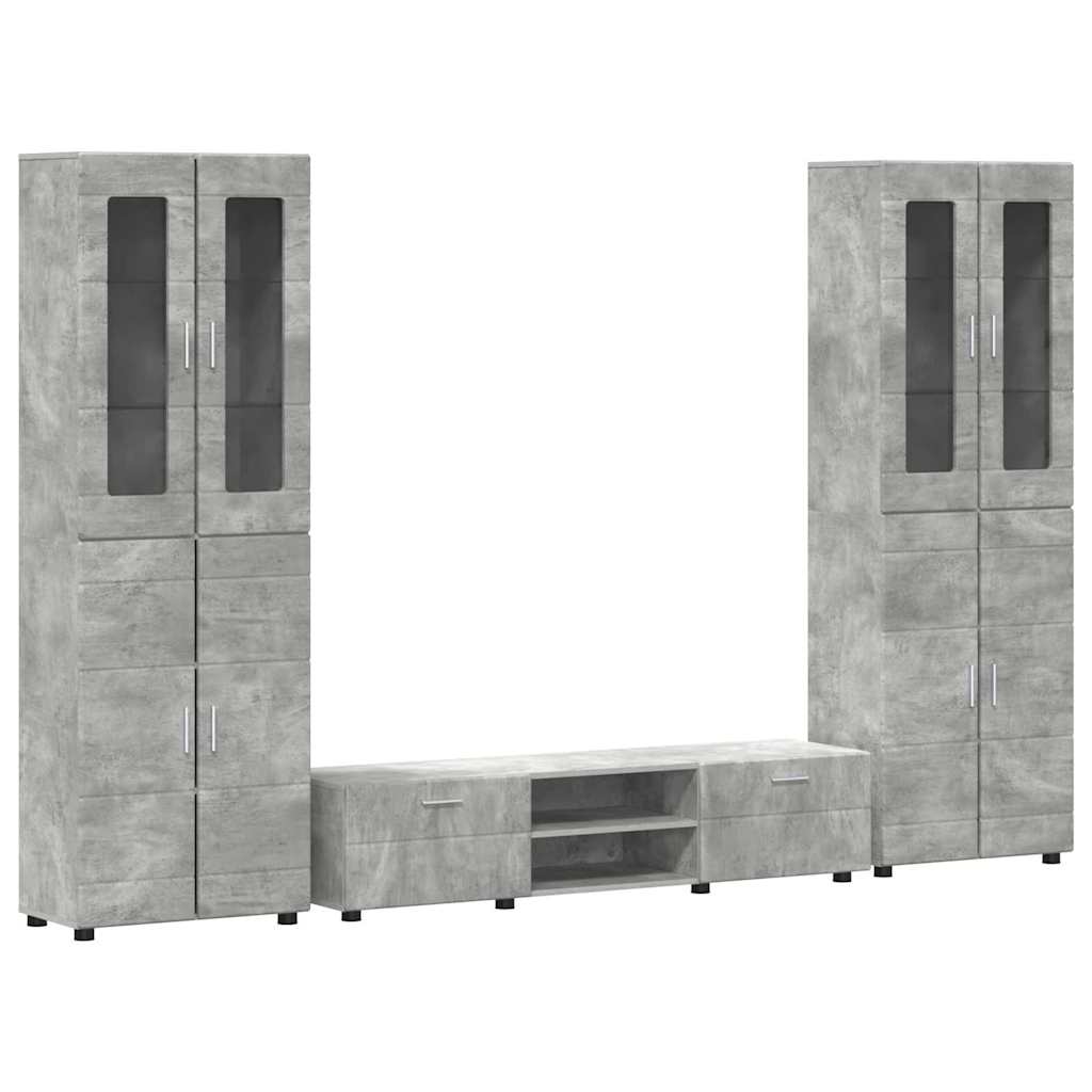 Highboard mit Regal FLORIN Weiß 60 x 35 x 182 cm Holzwerkstoff