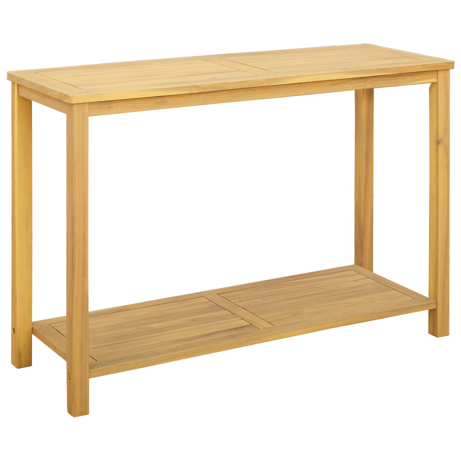 Gartenkonsole Tisch Helles Akazienholz 80 x 35 x 75 cm