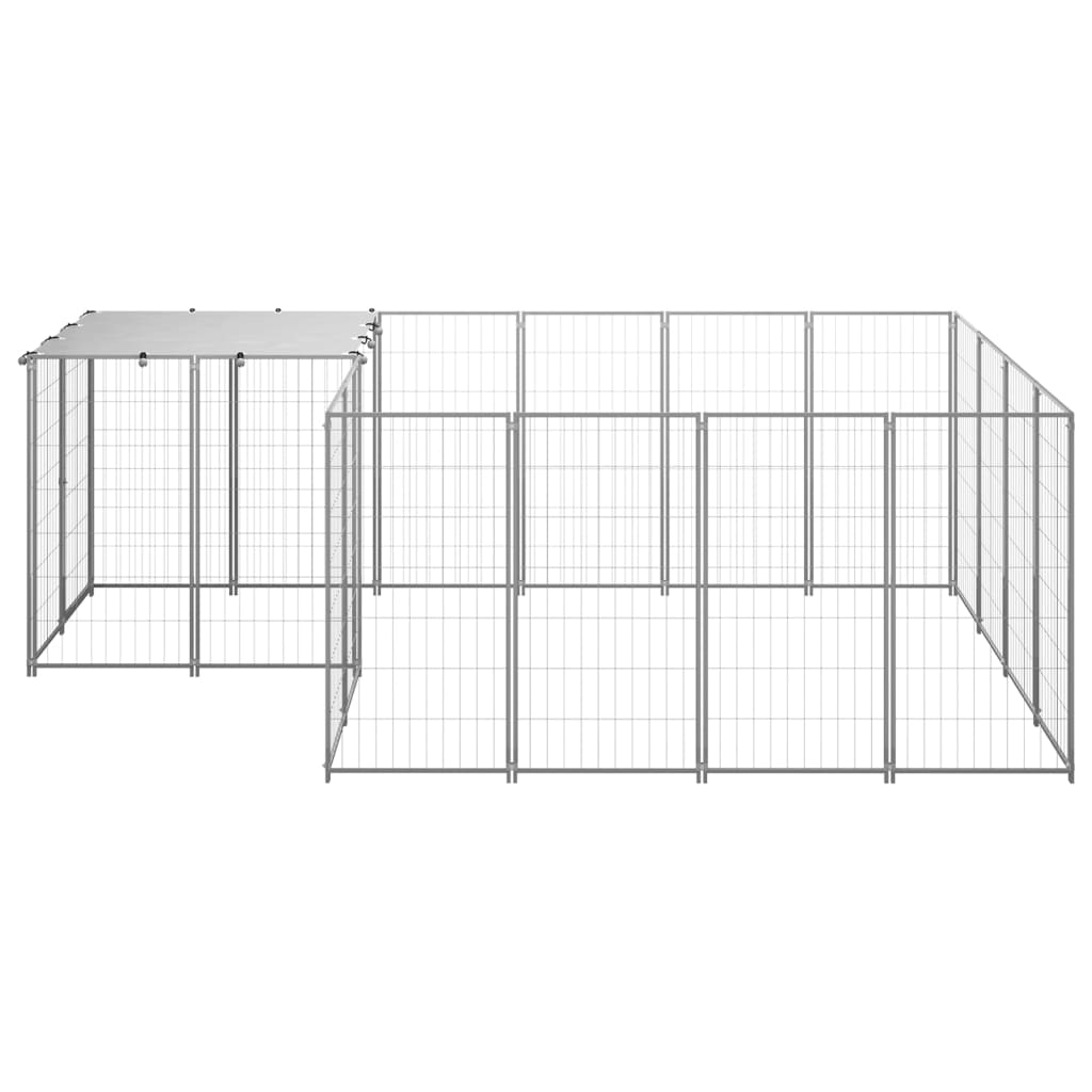 Hundezwinger Schwarz 6,05 m² Stahl