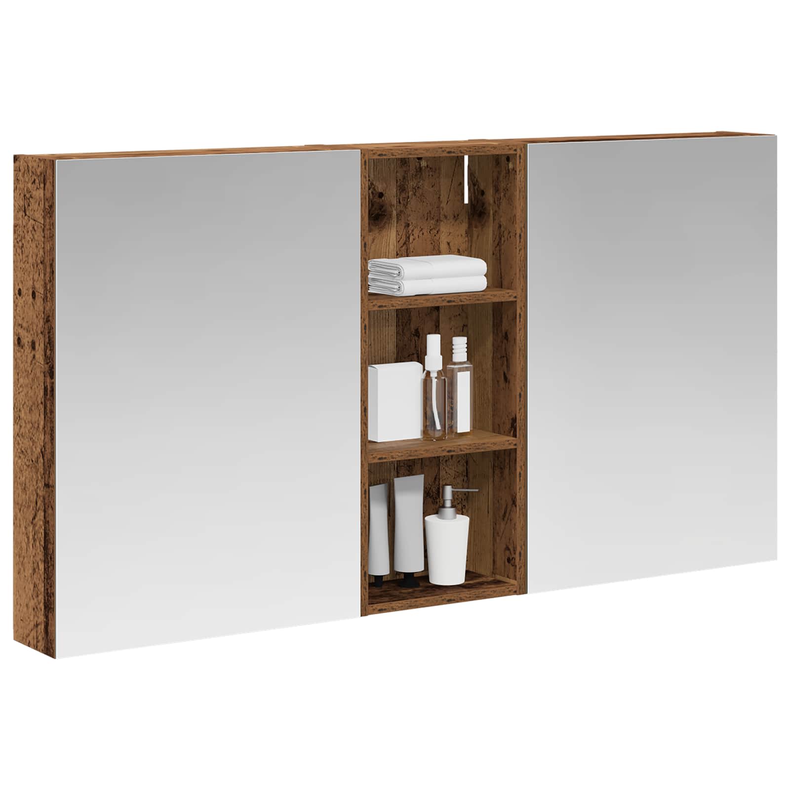 Badezimmerschrank-Set 3 pcs 80 x 10,5 x 50 cm Holzwerkstoff