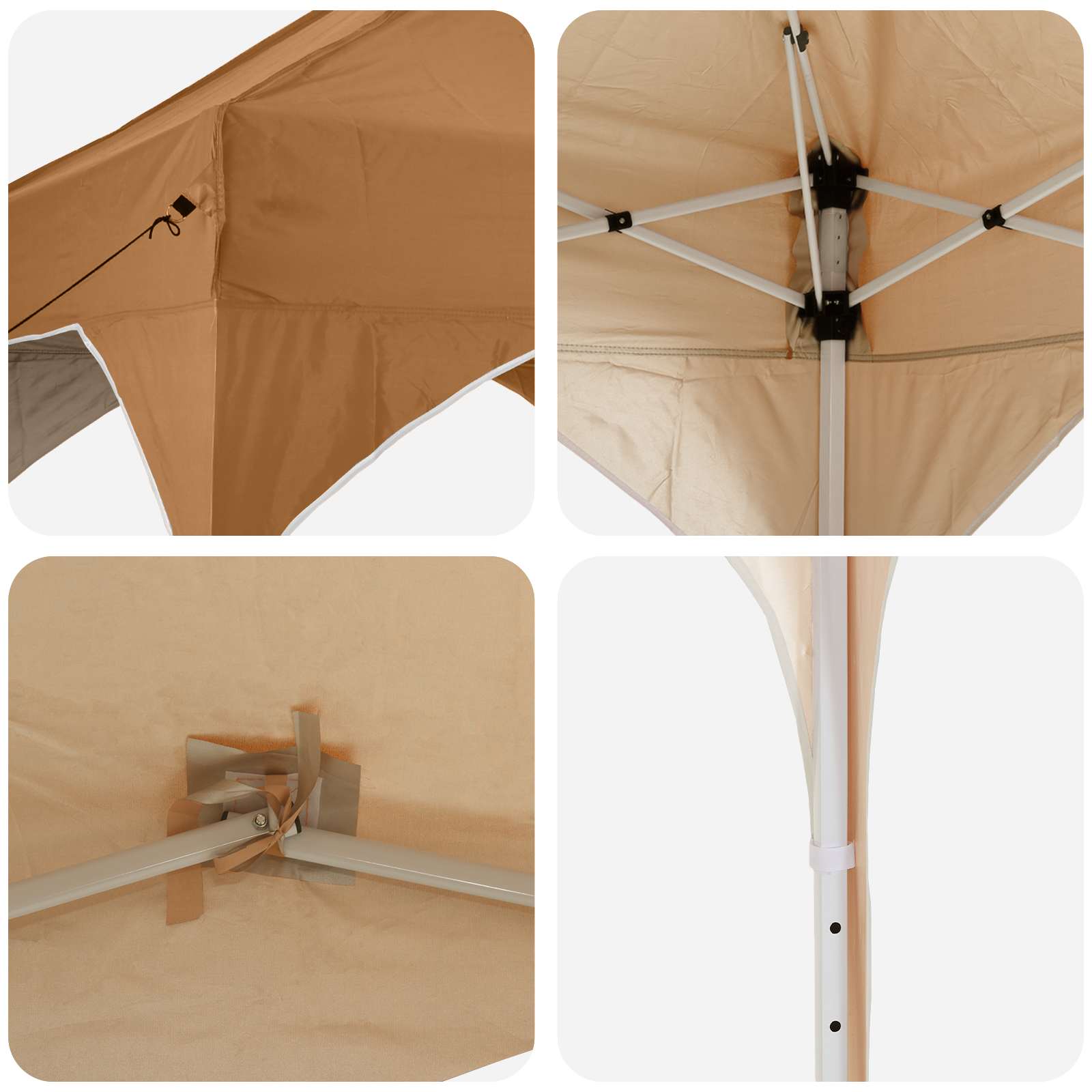 Pop-up Partyzelt 194 x 194 x 245 cm Creme