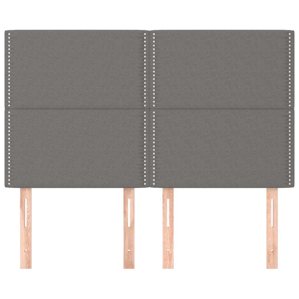 Kopfteil Dunkelgrau 80 x 5 x 118/128 cm Stoff