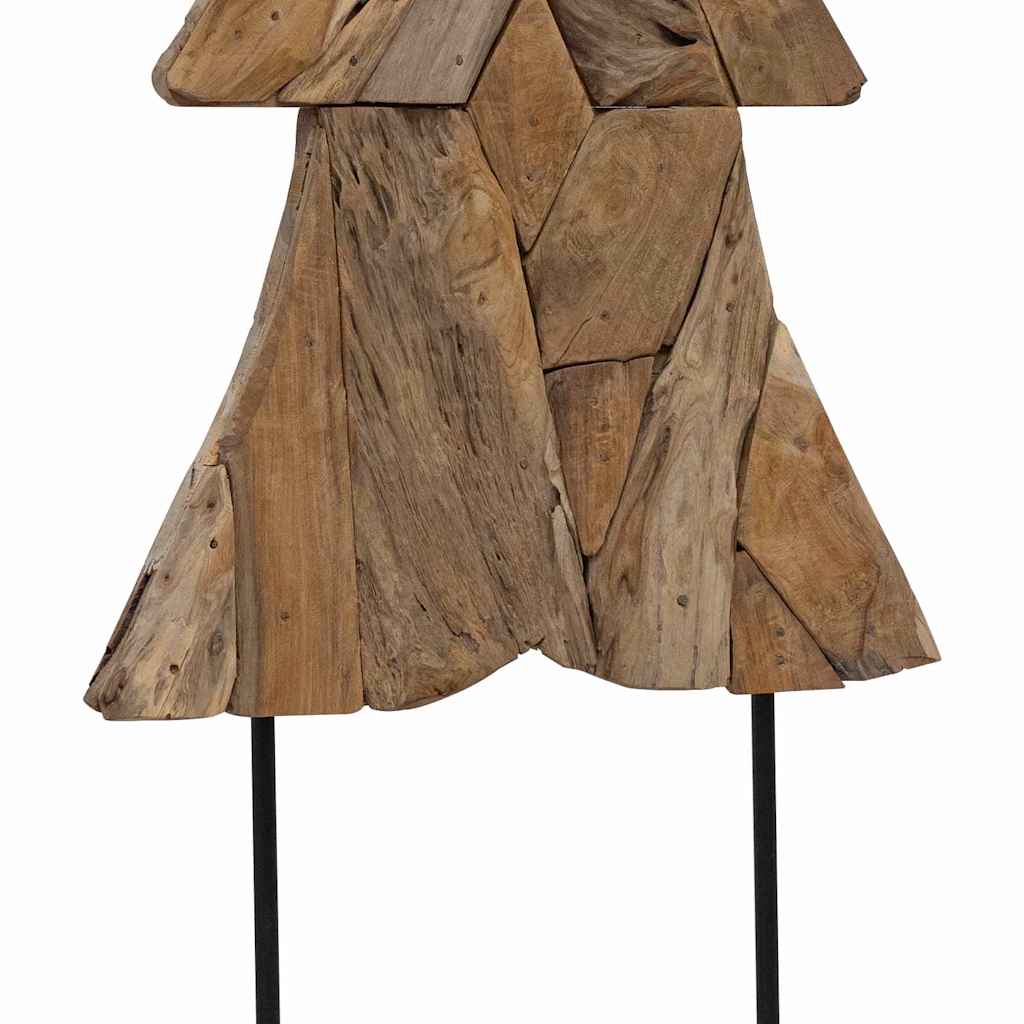Weihnachtsbaum mit Ständer Braun 90 cm Massivholz Teak