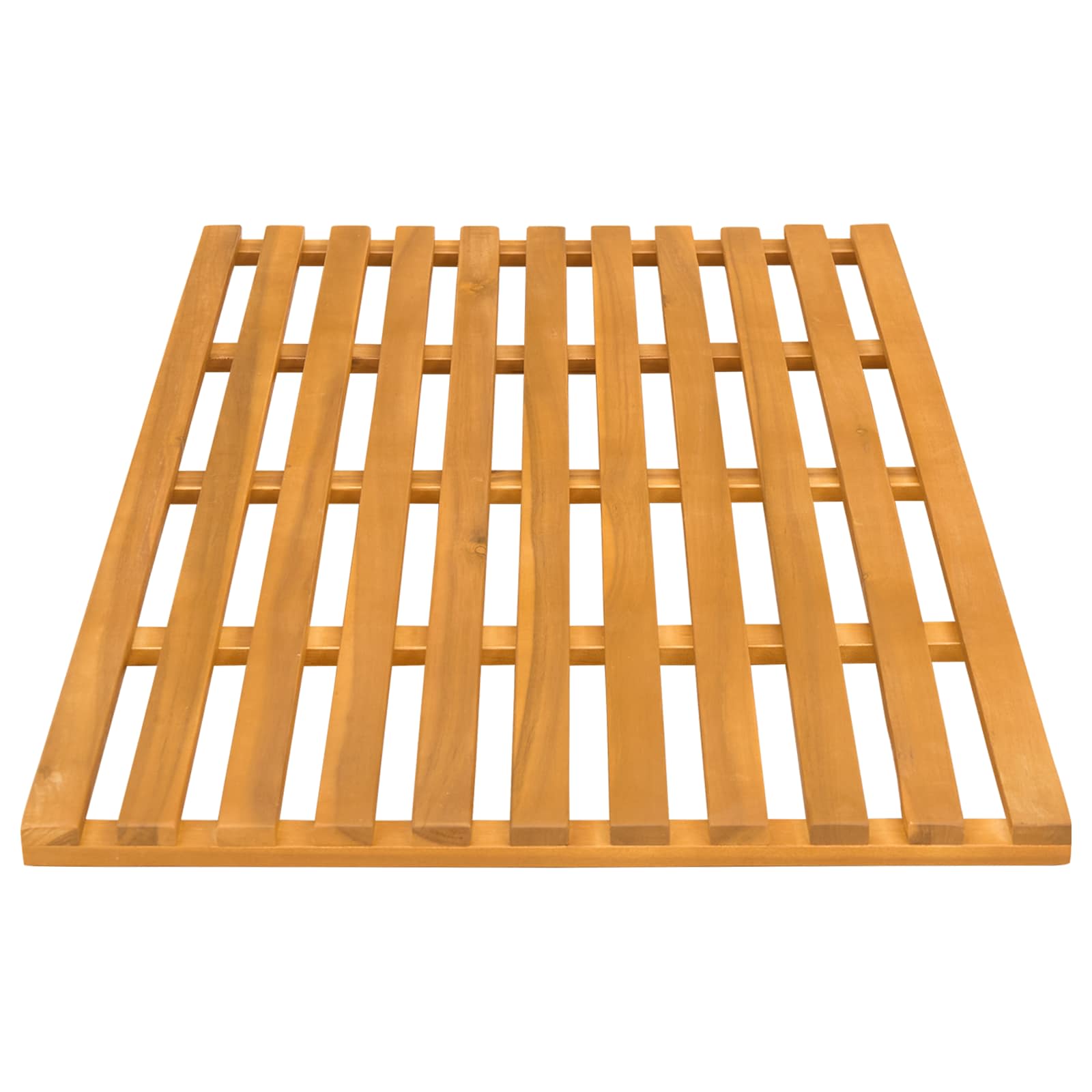 Badematte Uni Braun 56 x 37 x 2,5 cm Massives Akazienholz