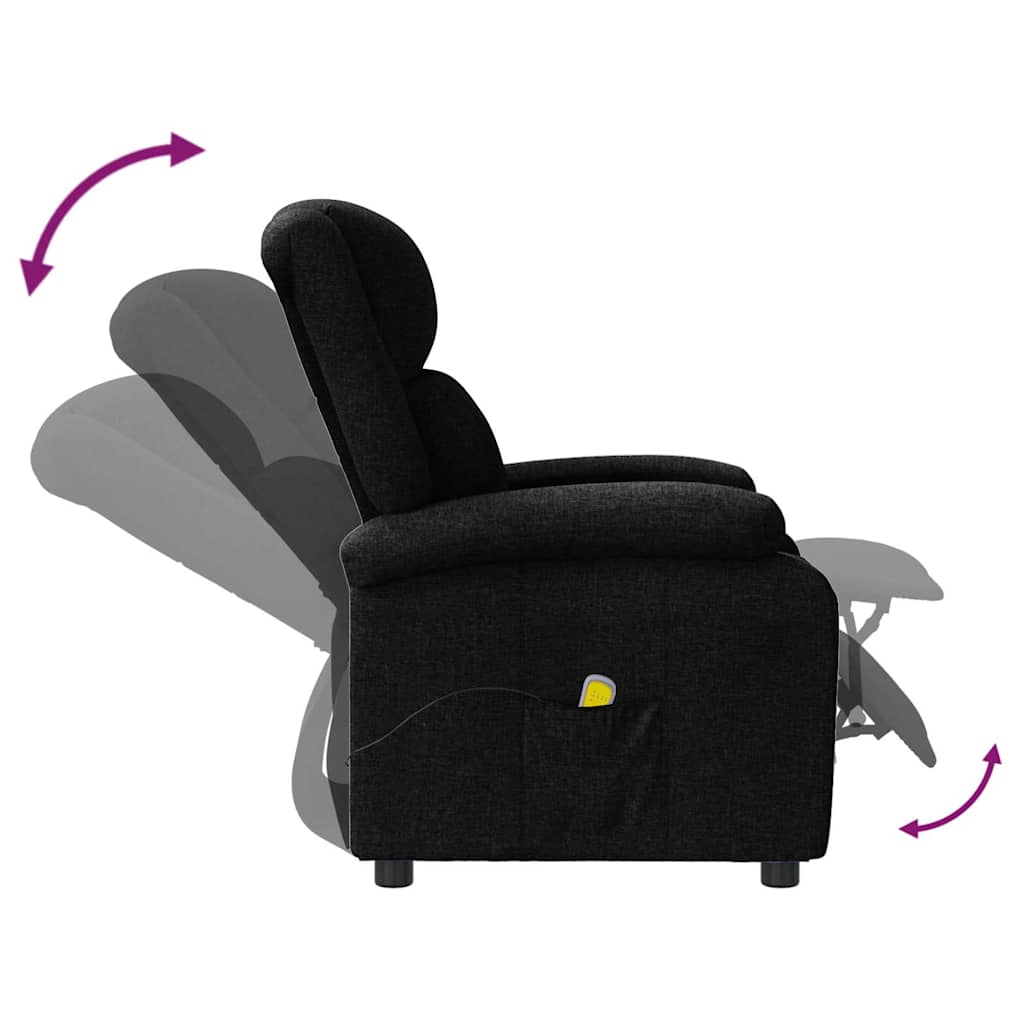 Massagesessel Hellgrau Stoff