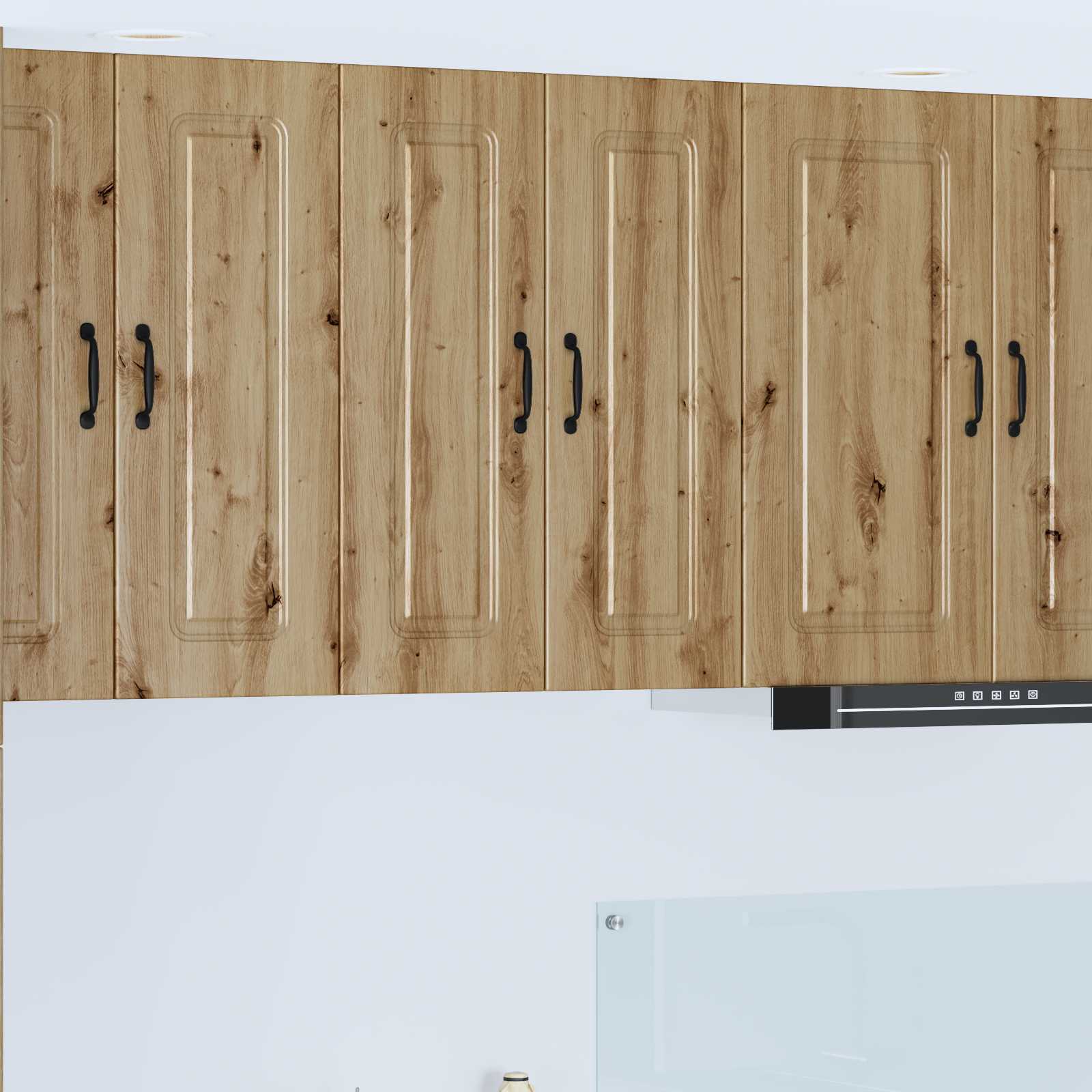 Herdumbauschränke 2 Stk. Kalmar Weiß Holzwerkstoff