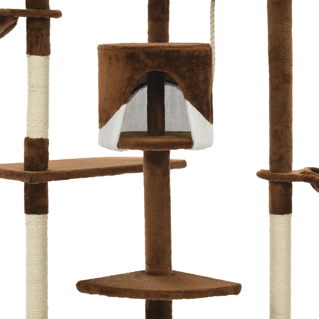 Katzen-Kratzbaum Sisal 203 cm Beige und Weiß
