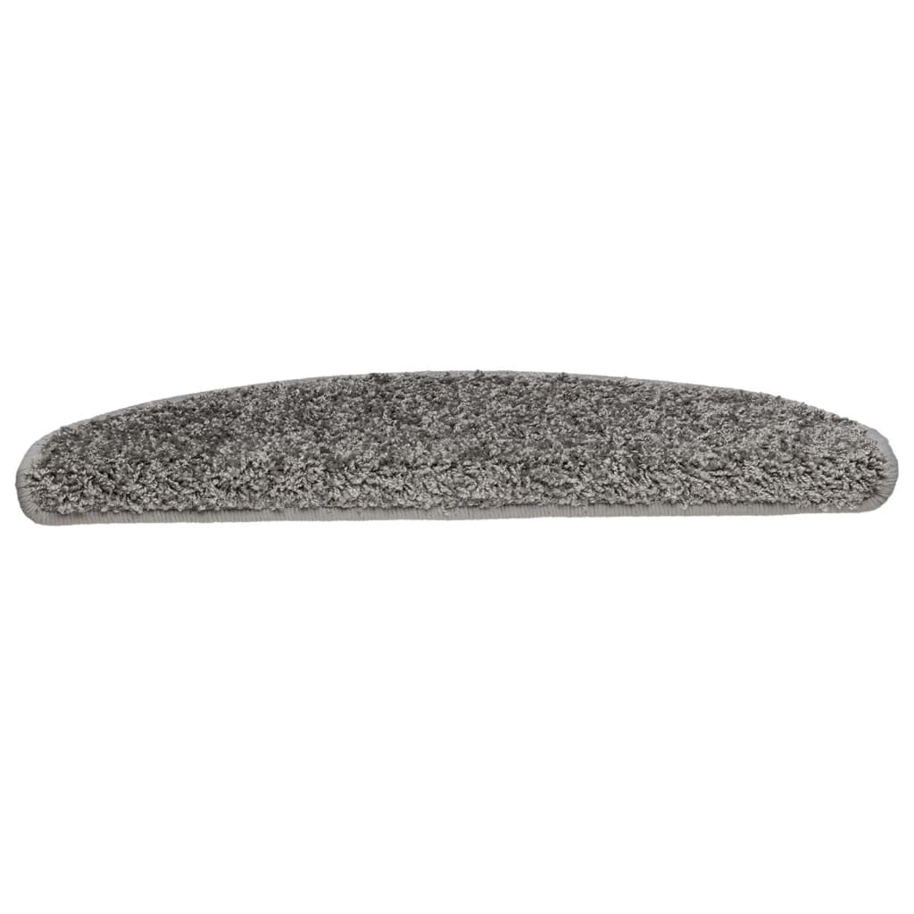 Stufenmatten 15 Stk. 56x17x3 cm Grau Halbrund