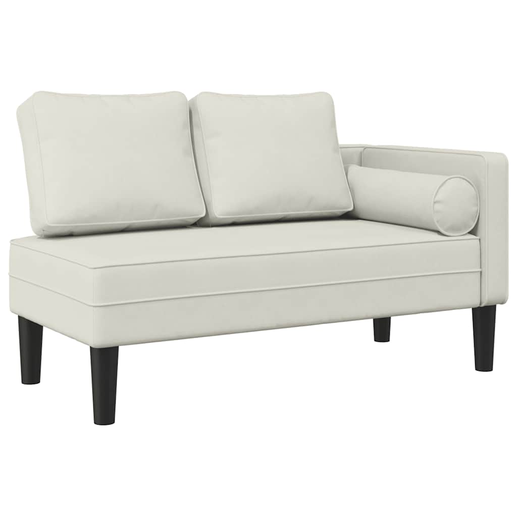 Chaiselongue mit Kissen Blau Samt