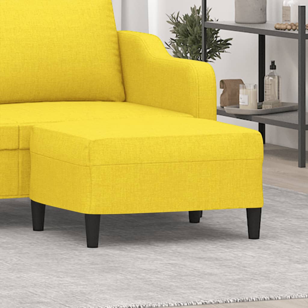Fußhocker Hellgrau 60x50x41 cm Stoff