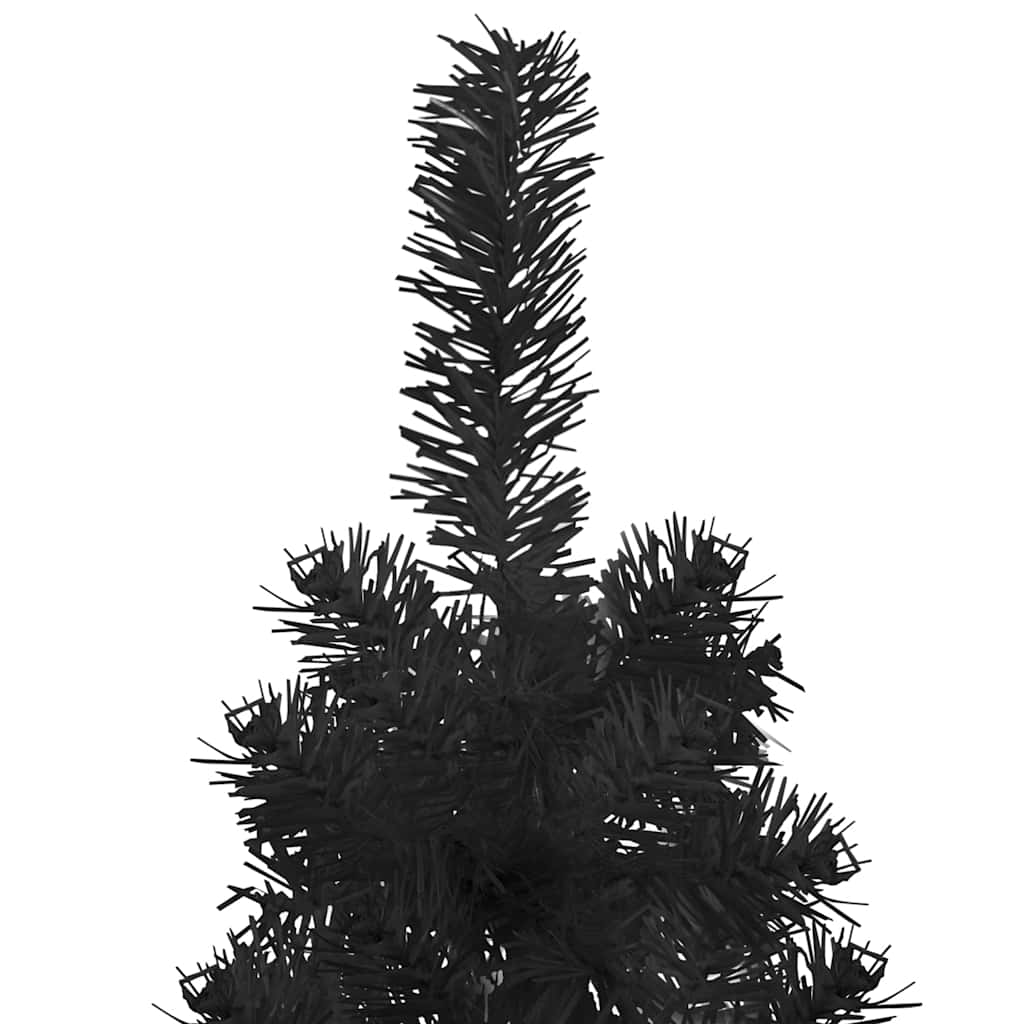 Künstlicher Halb-Weihnachtsbaum mit Ständer Schlank Weiß 180 cm