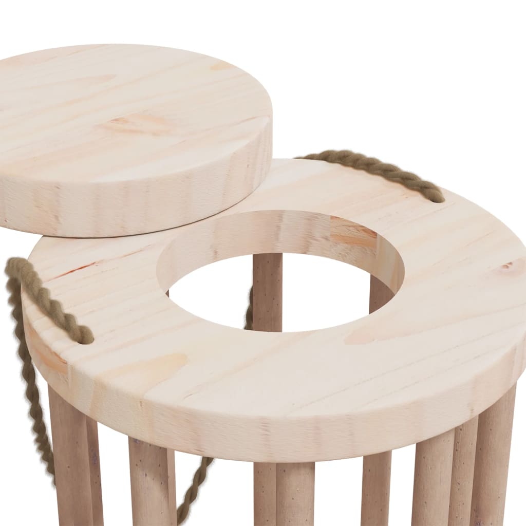 Heuraufe für Kaninchen 25x18,5x20,5 cm Massivholz Tanne