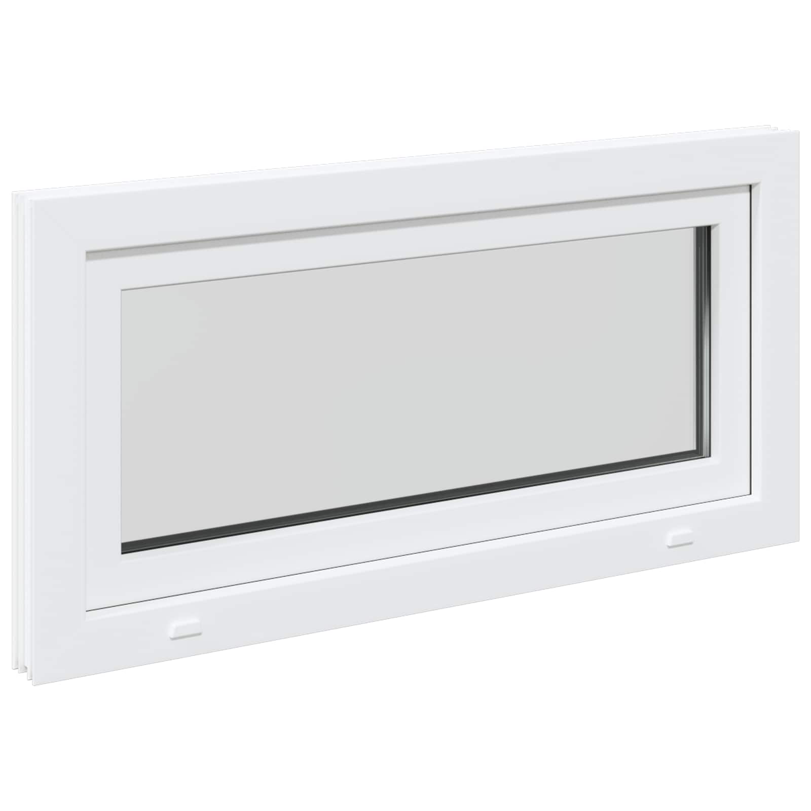 Kellerfenster RISOR 50 x 50 cm PVC und Glas Weiß
