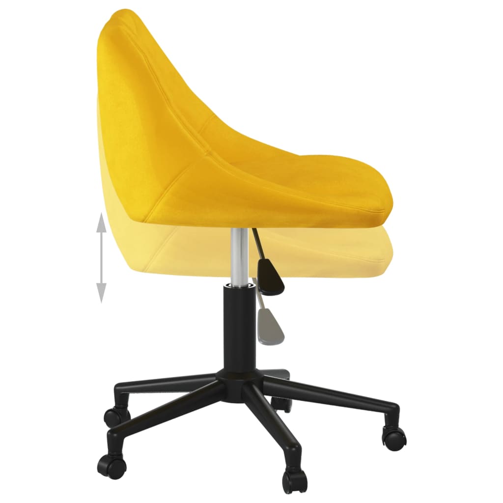Bürostuhl Drehbar Creme Samt