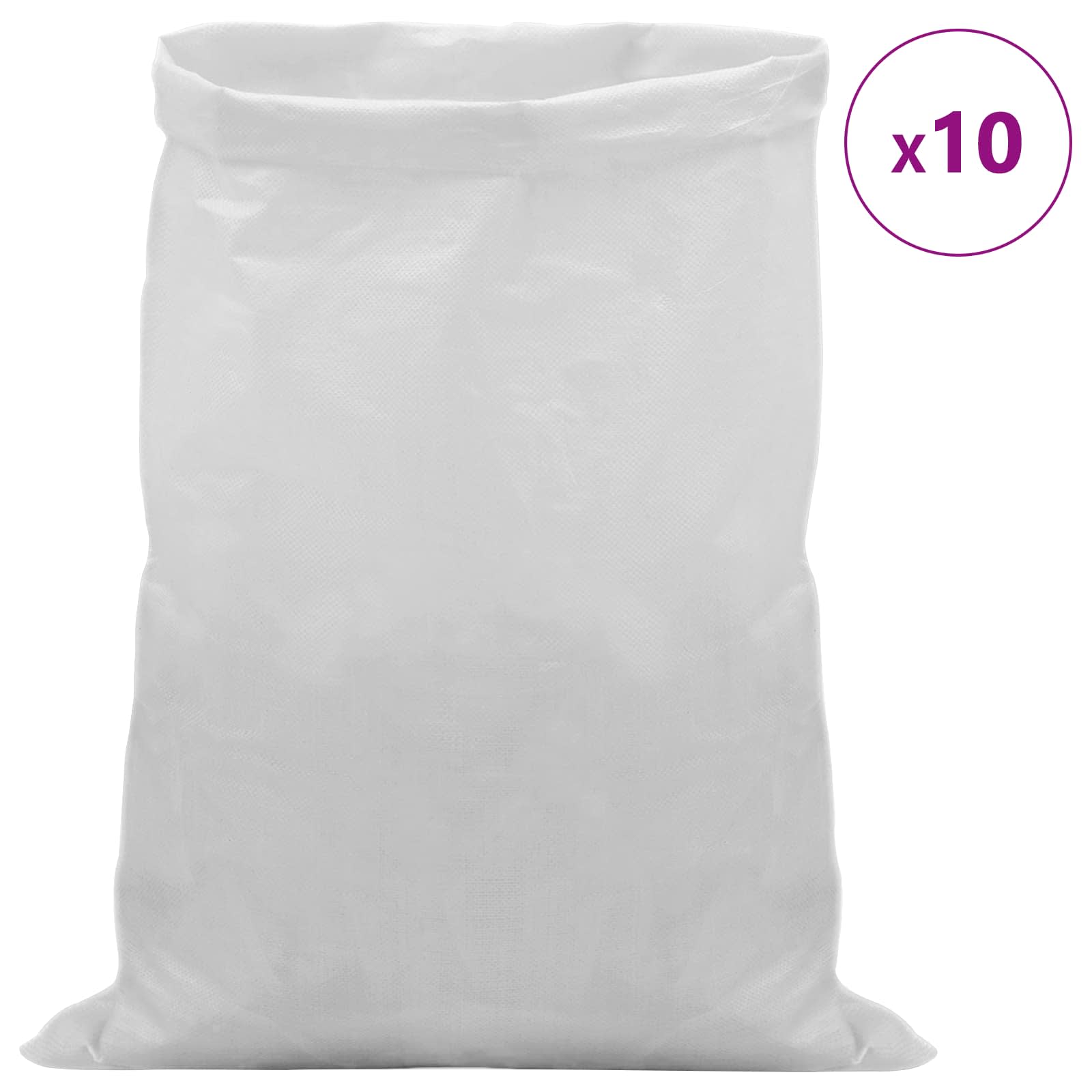 Gewebte Säcke 10 pcs Weiß 30 x 45 cm PP