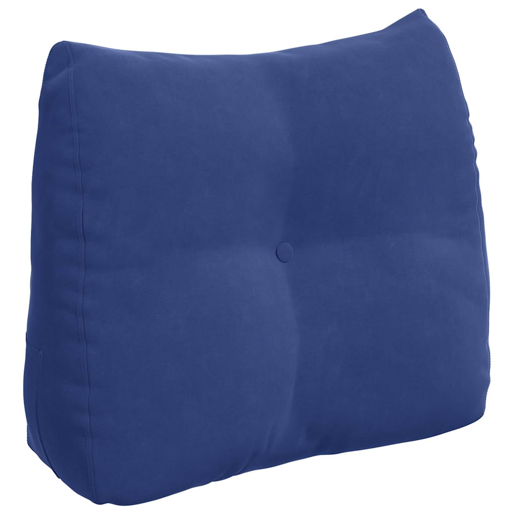 Rückenkissen Blau 45 x 24 x 50 cm Samt