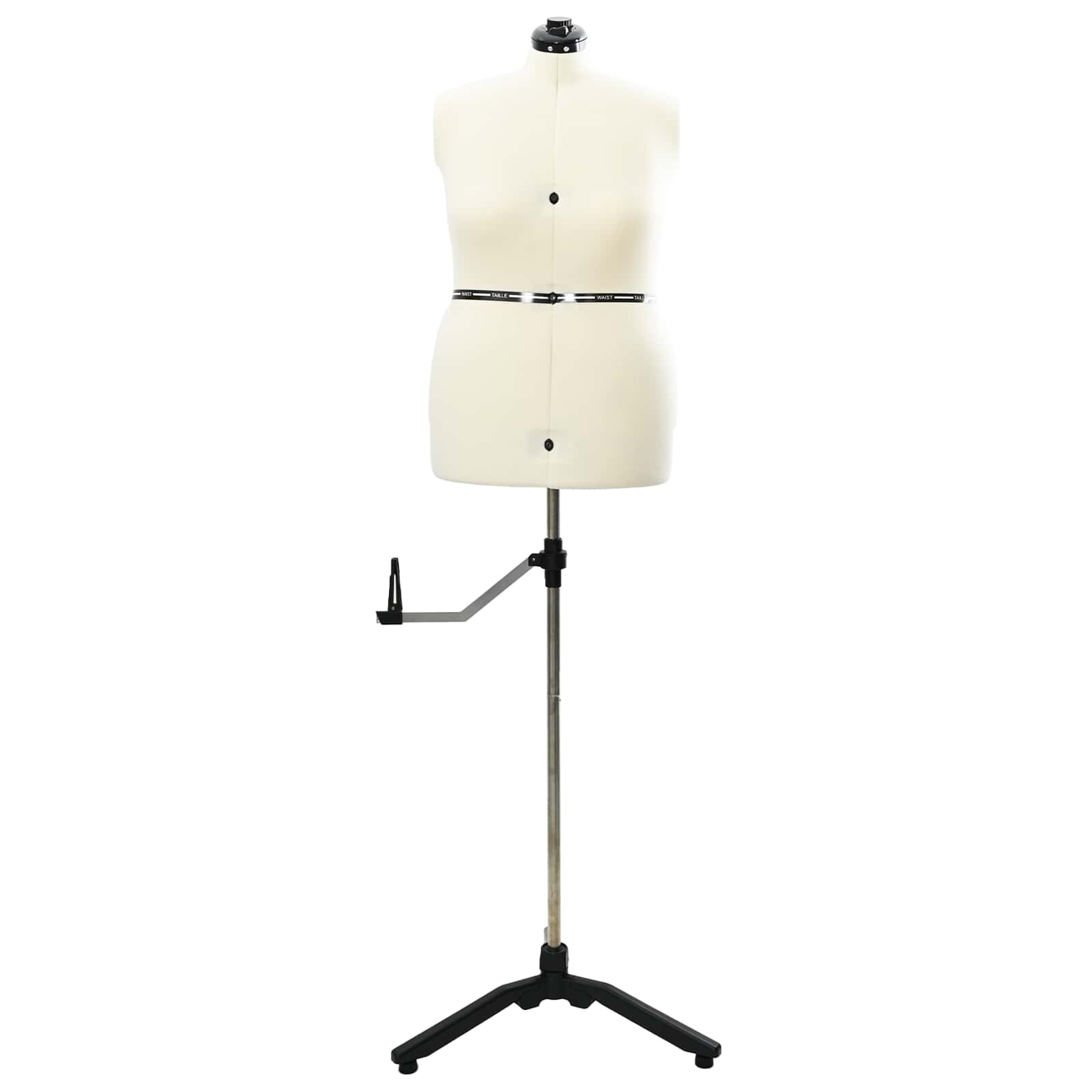 Verstellbare Kleiderform für Damen Creme S Samt
