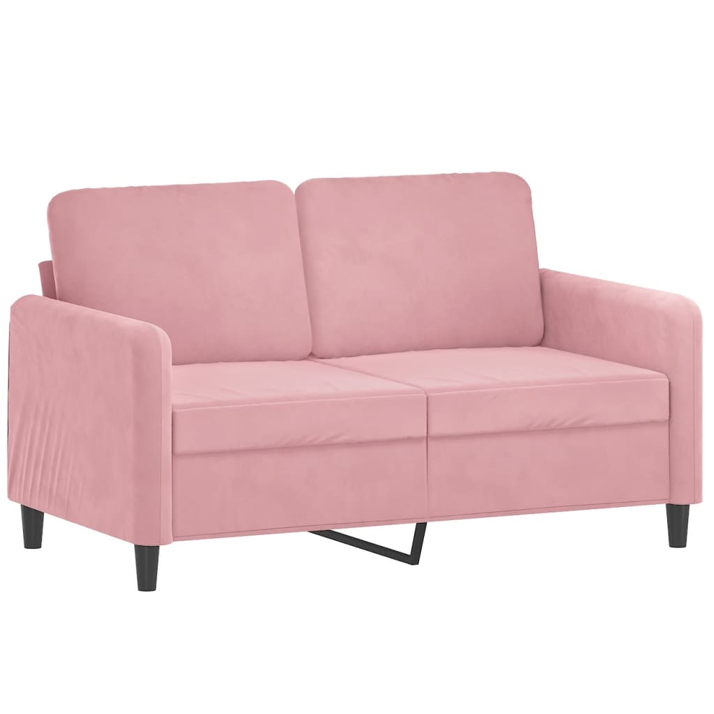 2-Sitzer-Sofa mit Zierkissen Dunkelgrün 120 cm Samt