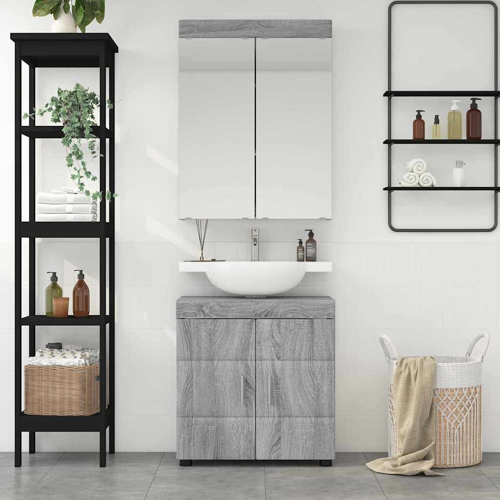 Badezimmermöbel-Set TULUM 2 pcs Weiß 60 x 34 x 63 cm