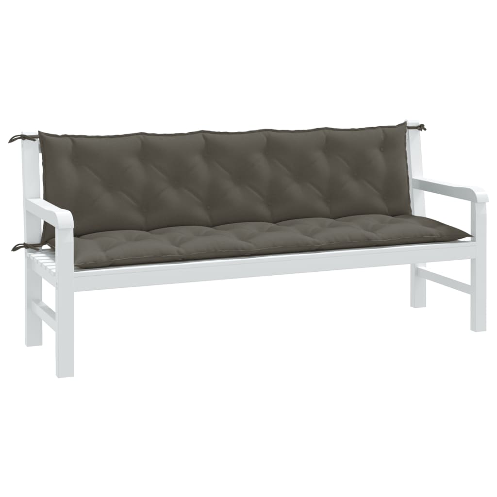 Gartenbank-Auflagen 2 Stk. Melange Anthrazit 100x50x7 cm Stoff