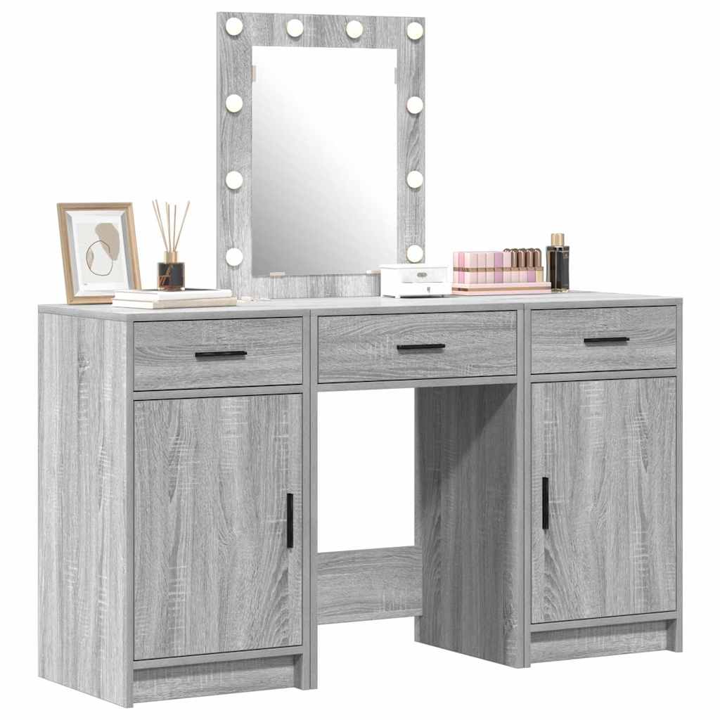 Schminktisch mit Schubladen Weiß 50 x 41 x 135 cm Holzwerkstoff