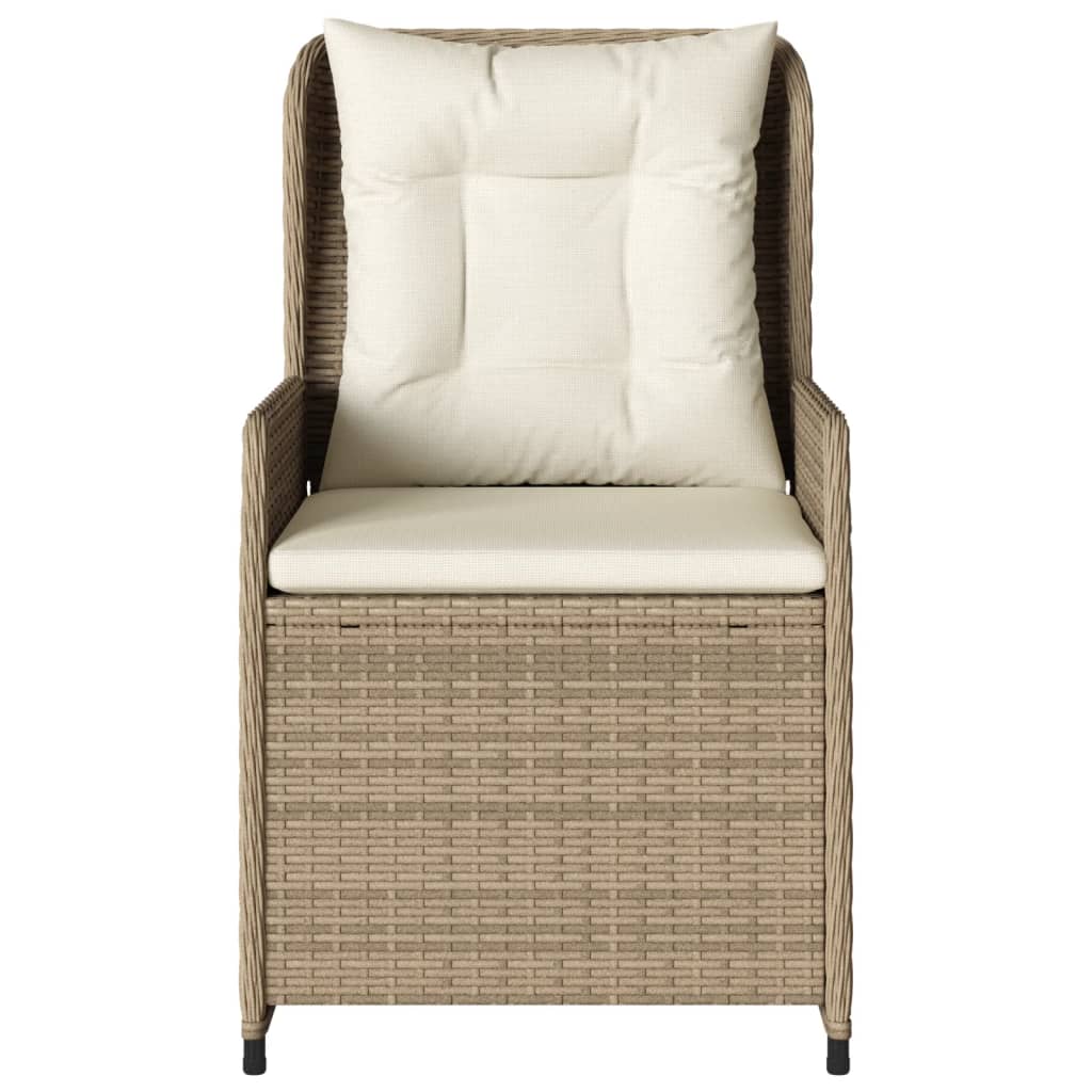 Gartensessel 2 Stk. Verstellbar Schwarz Poly Rattan