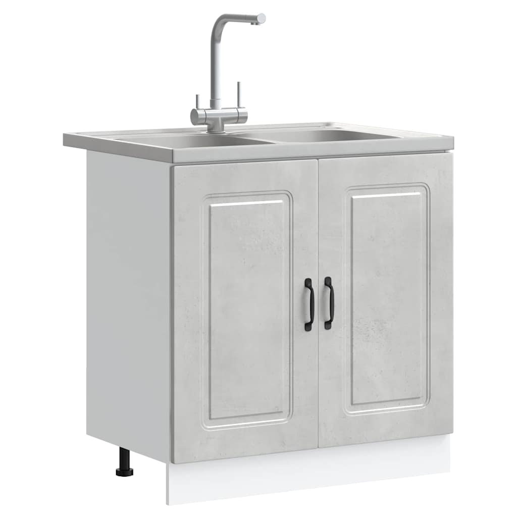 Küchenschrank Kalmar Weiß 80 x 46 x 81.5 cm Holzwerkstoff