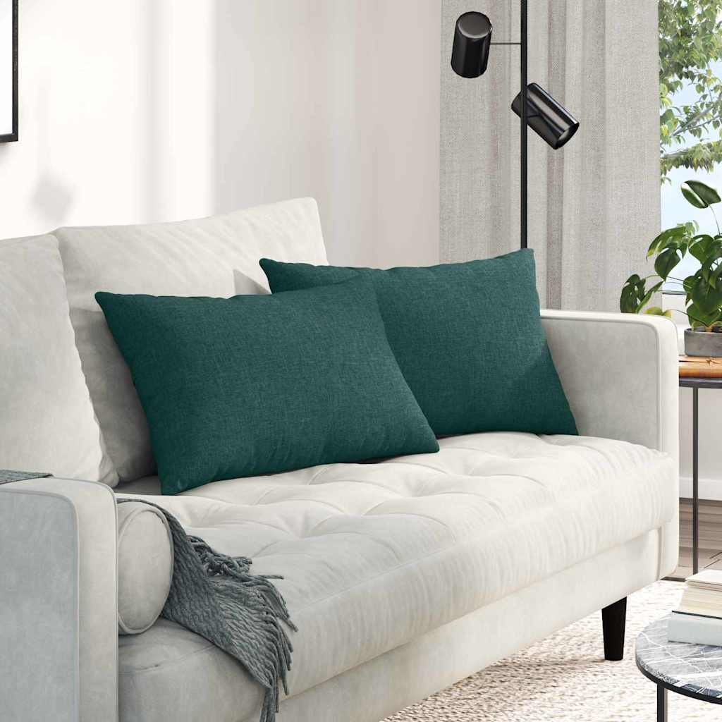 Sofakissen 2 pcs Hellgrau 50 x 30 cm Stoff