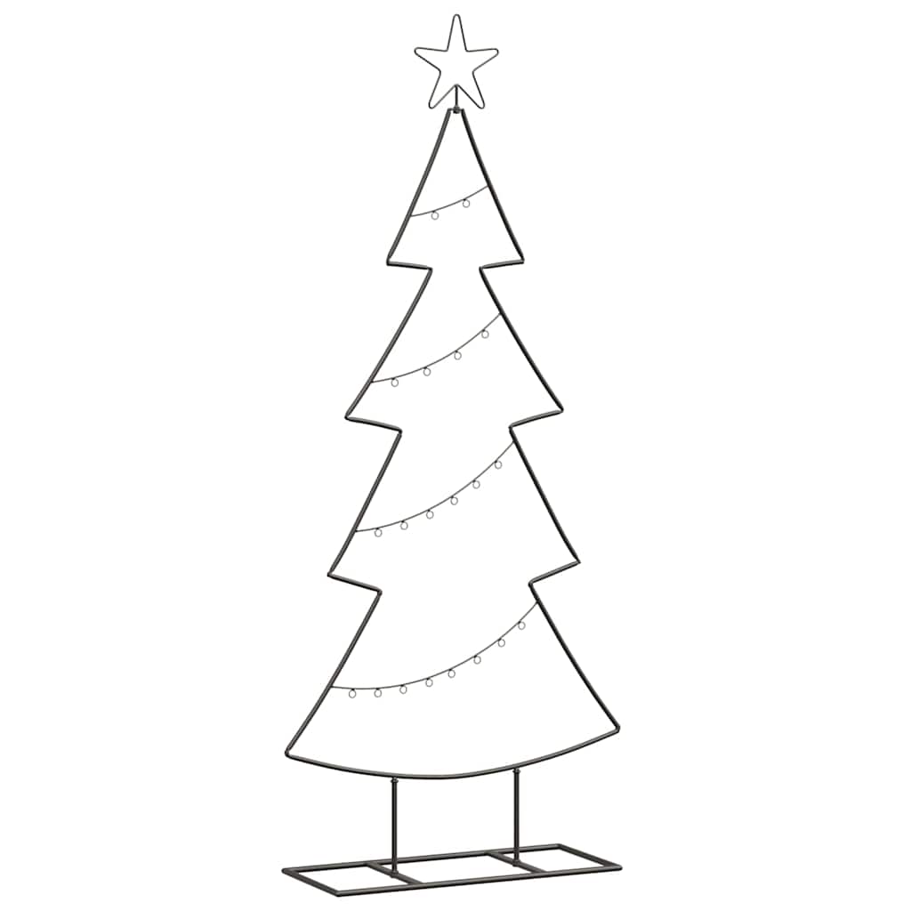 Metall Weihnachtsbaum mit Ständer Schwarz 60 cm Stahl