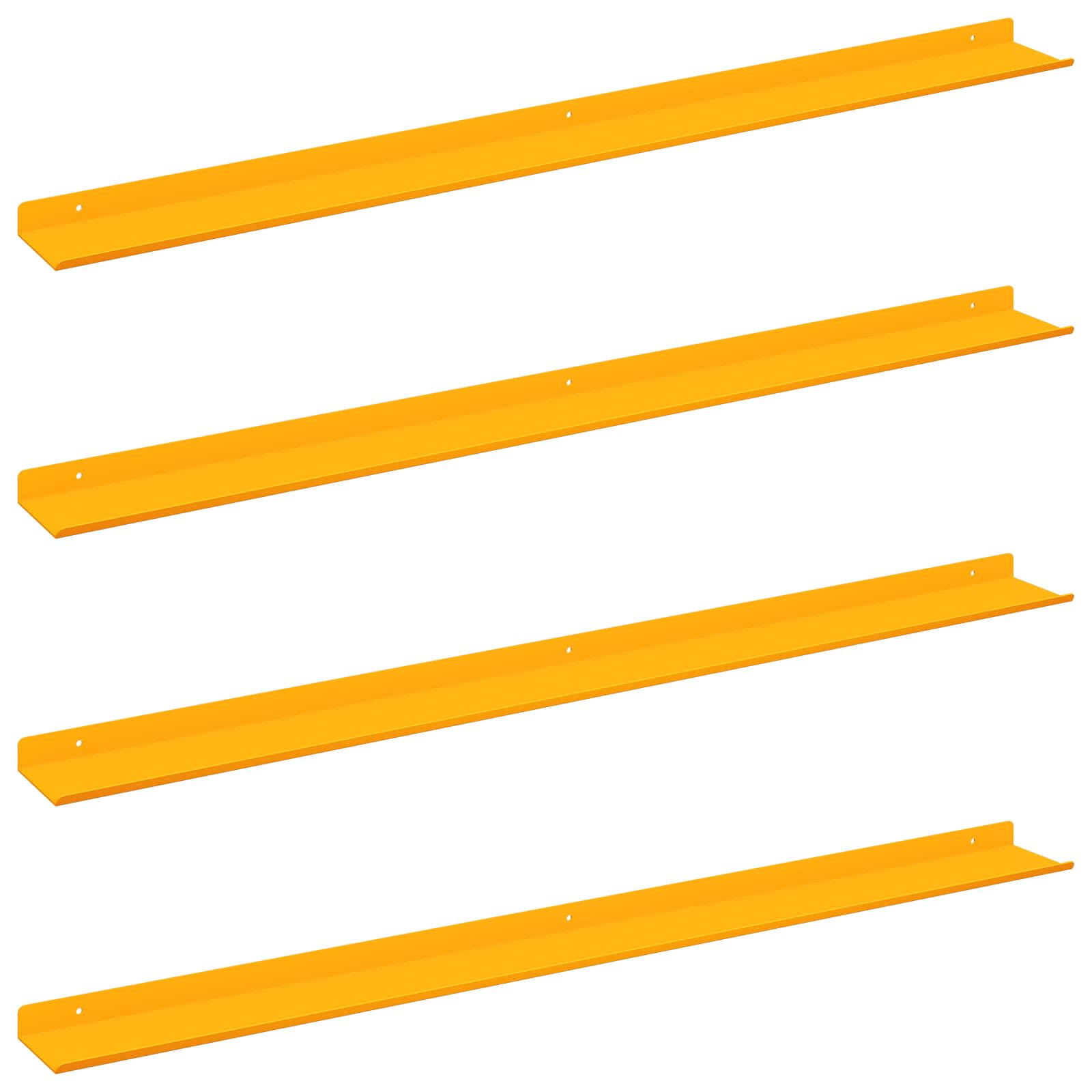 Schwebendes Regal 3 pcs Schwarz 40 x 9 x 2,5 cm Stahl