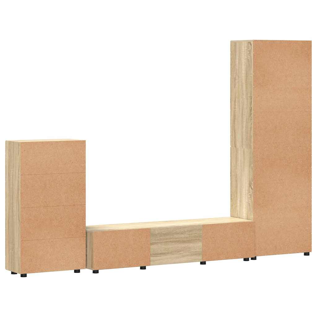 Highboard mit Regal FLORIN Weiß 60 x 35 x 182 cm Holzwerkstoff