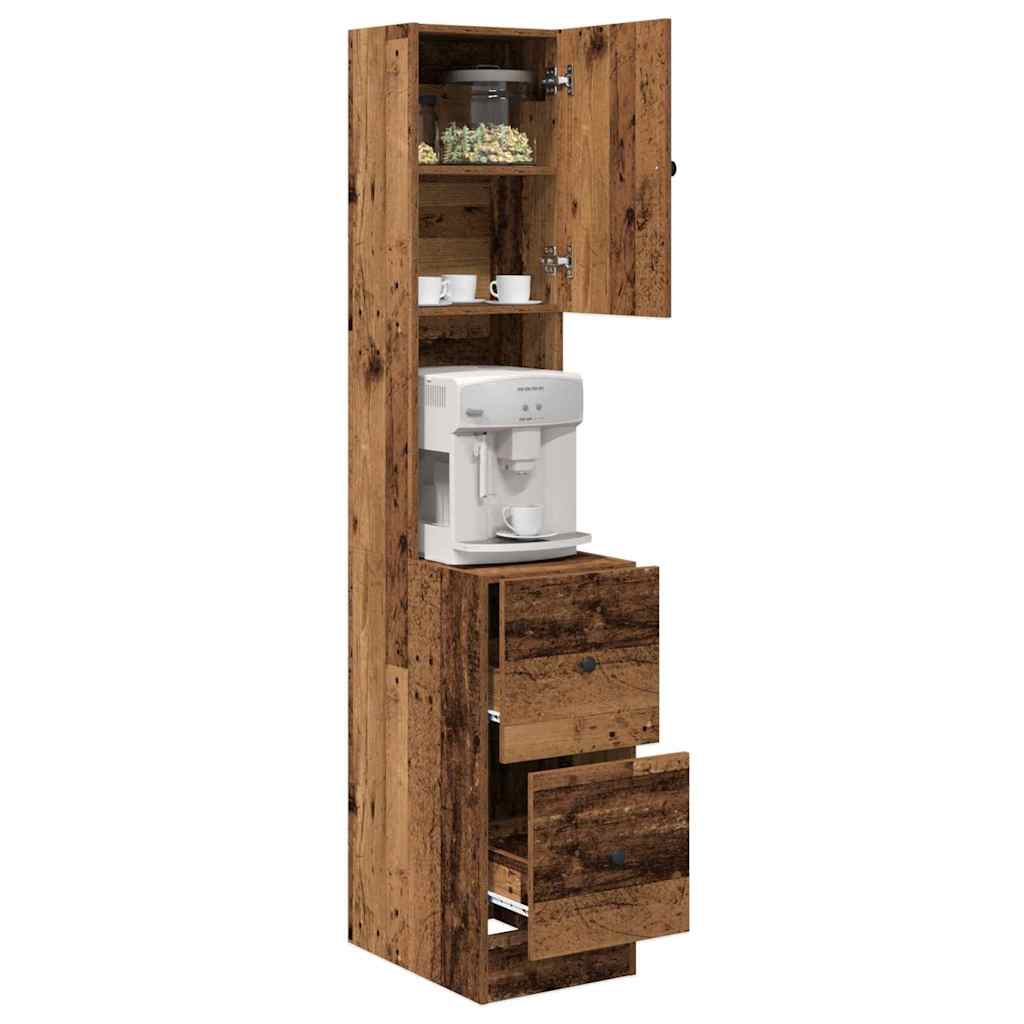 Küchenschrank Weiß 60x50x180 cm Holzwerkstoff