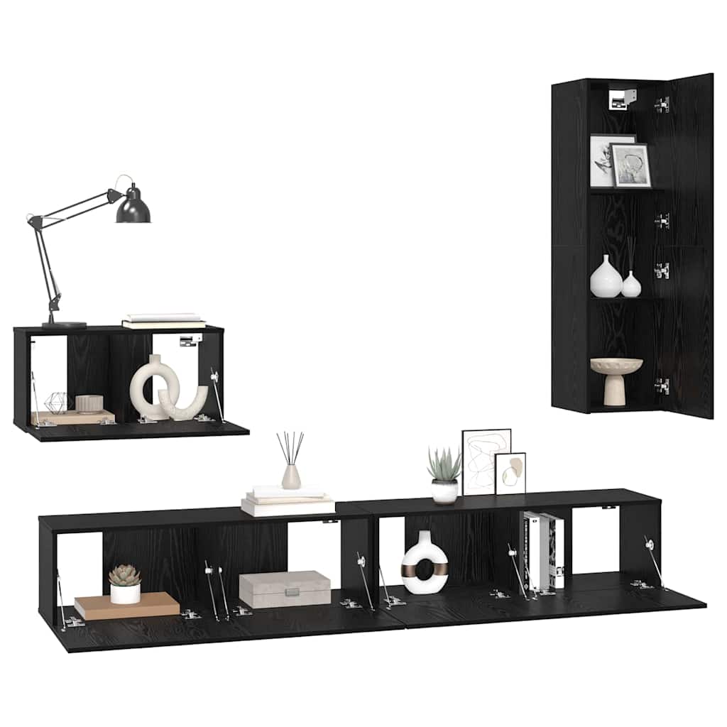 4-tlg. TV-Schrank-Set Sonoma-Eiche Holzwerkstoff