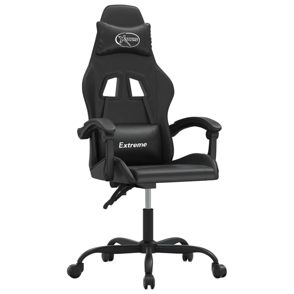 Gaming-Stuhl Drehbar Schwarz und Grün Kunstleder