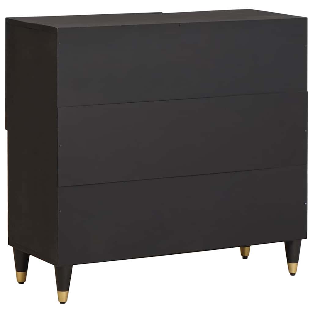 Sideboard mit Regal Braun 80 x 33 x 75 cm Massivholz Mango